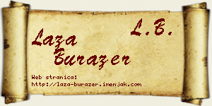 Laza Burazer vizit kartica